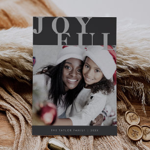 LOTTIE Gray Family Foto Einfache Freude Weihnachte Feiertagskarte