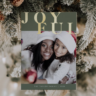 LOTTIE Green Foil Foto Einfache Freude Weihnachten Folien Feiertagskarte