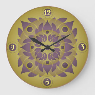 Lotus Acrylic Wall Clock Große Wanduhr