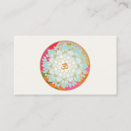Lotus and Om Symbol Healing Arts Business Card Visitenkarte