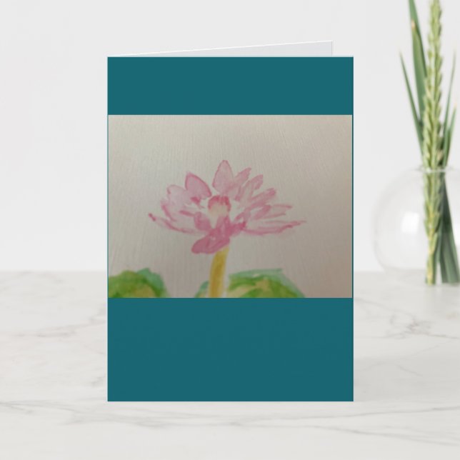 Lotus! Aquarell / Karte (Vorderseite)