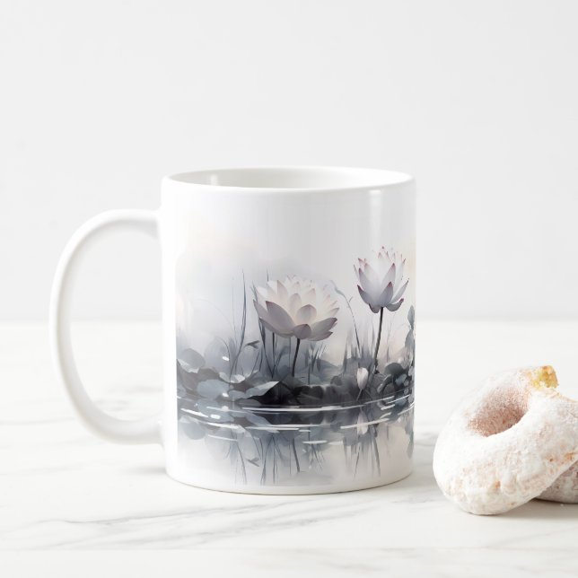 Lotus auf dem Wasser Kaffeetasse (Mit Donut)