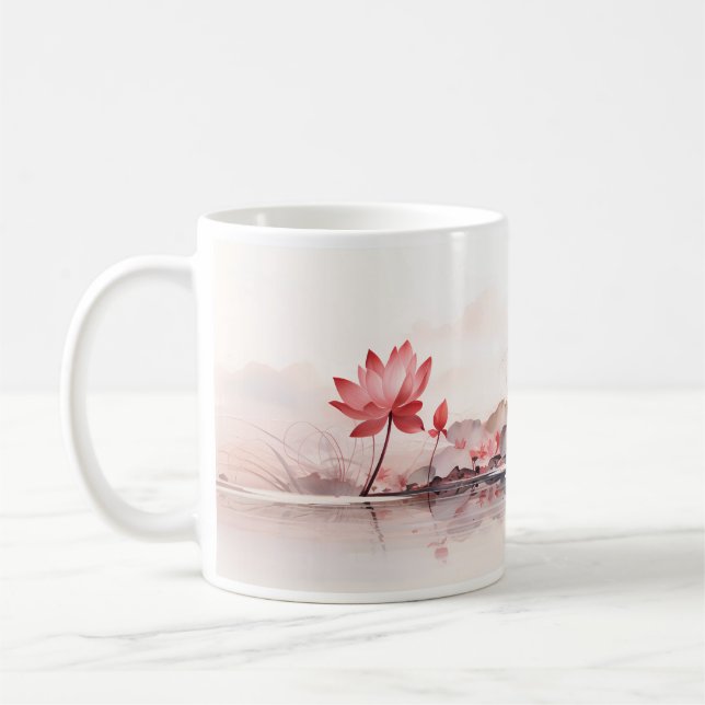 Lotus auf dem Wasser Kaffeetasse (Links)