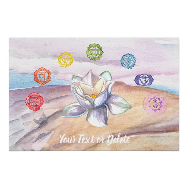 *~* Lotus Beach Chakra Kunstmalerei Kunst Poster (Vorderseite)