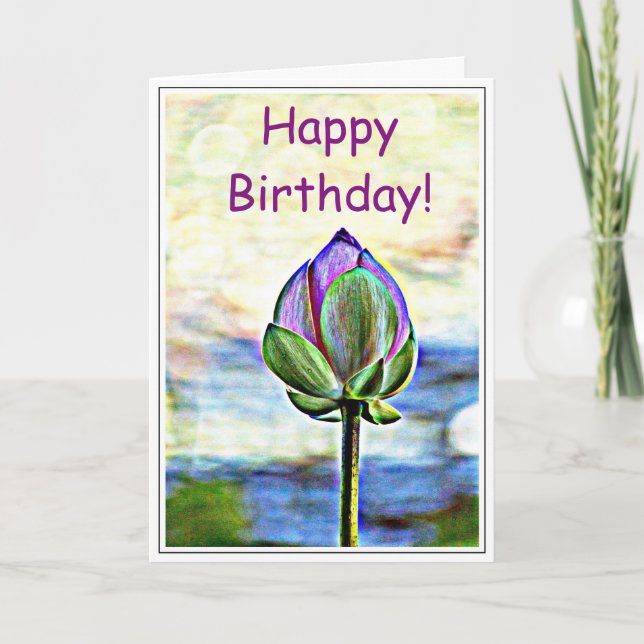 Lotus Bloom Karte (Vorderseite)