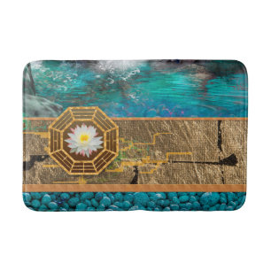 Lotus Blossom Blue Lagoon Badematte