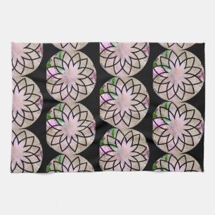 Lotus Blossom Blumenspringtime in Pastellrosa Geschirrtuch