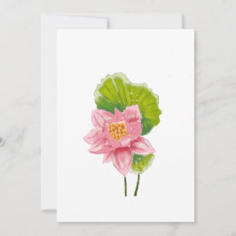 Lotus Blossom elegant mit grünen Blätter Einladung