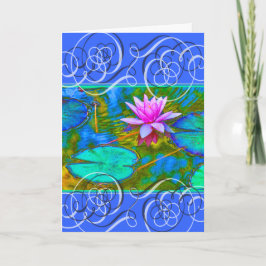 Lotus Blossom erleben schöne Farben Dankeskarte