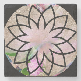 Lotus Blossom Floral Springtime Steinuntersetzer