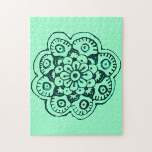Lotus Blossom (Henna) (Aquamarin) Puzzle