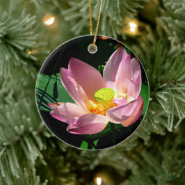 Lotus Blossom Keramik Ornament