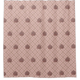 Lotus blossom on a tartan duschvorhang