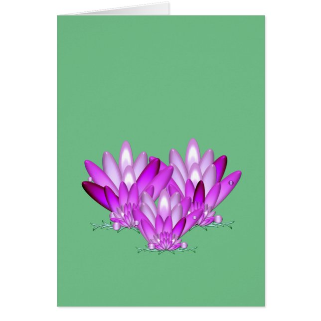 Lotus blossom pink auf grünem Meeresgrund (Vorne)