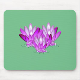 Lotus blossom pink auf grünem Meeresgrund Mousepad