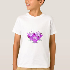 Lotus blossom pink auf grünem Meeresgrund T-Shirt