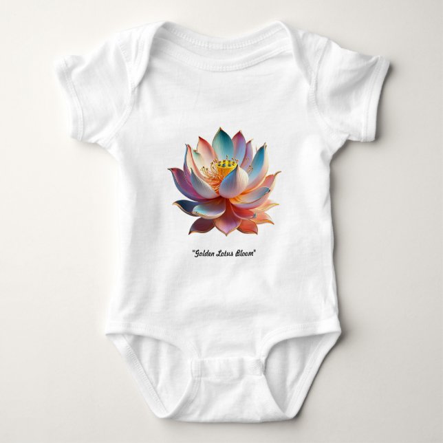 "Lotus Blossom Serenity" Baby Strampler (Vorderseite)