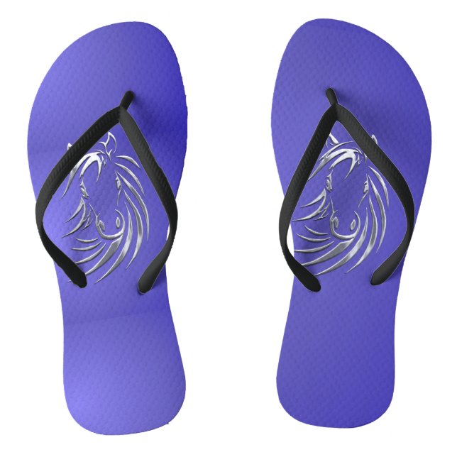 Lotus Blue Horse Head Flip Flops (Fußbett)