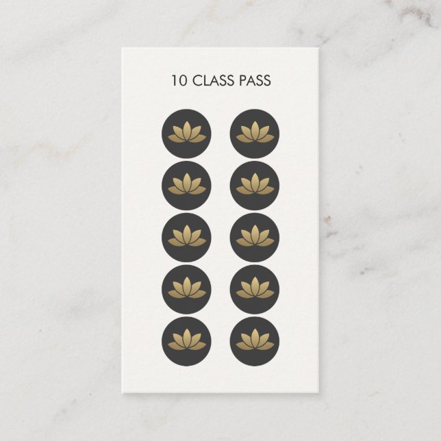 Lotus Blume 10 Class Pass Card Treuekarte (Vorderseite)