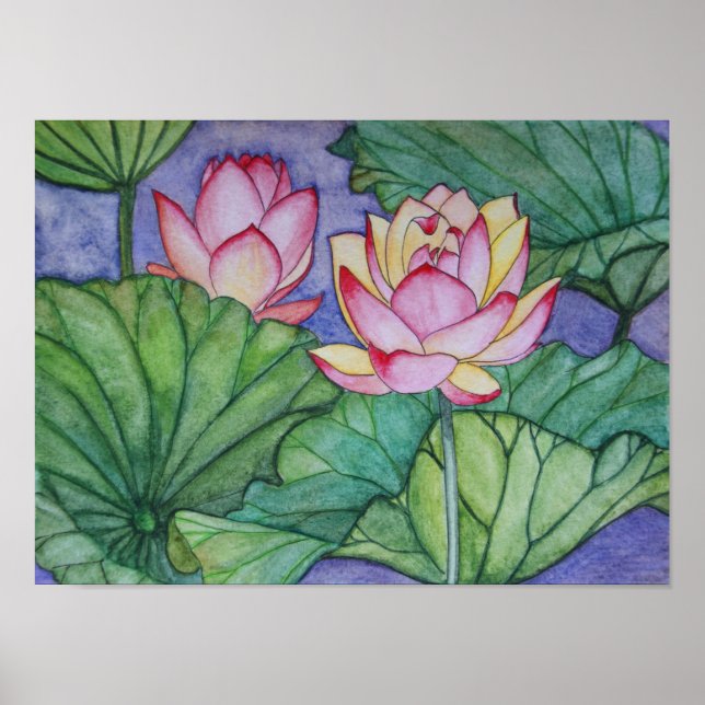 Lotus Blume #4 Poster Print (Vorne)