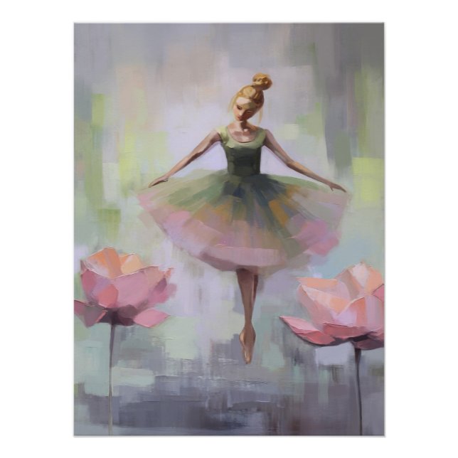 Lotus Blume Ballerina Centro Poster (Vorderseite)
