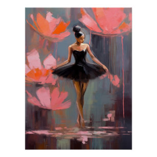 Lotus Blume Ballerina Poster