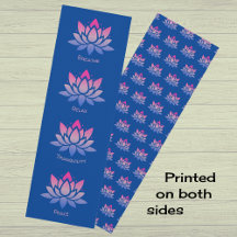 Lotus Blume, blau pink, beidseitig