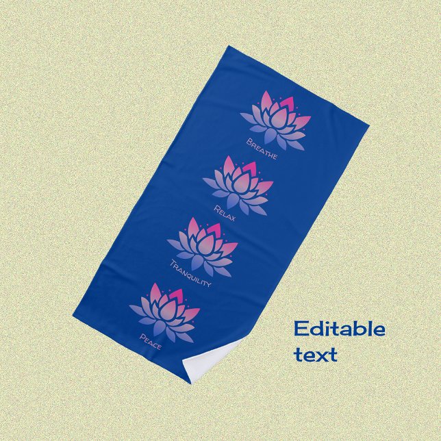 Lotus Blume Blau Ruhe Strandtuch (Von Creator hochgeladen)