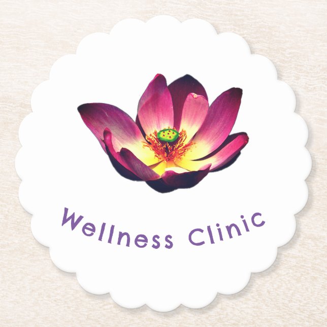 Lotus Blume Blühen Untersetzer (Vorderseite)