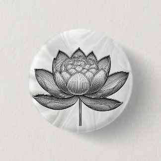 Lotus-Blume, Blume der Wasserlilie Button