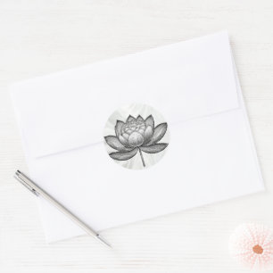 Lotus-Blume, Blume der Wasserlilie Runder Aufkleber