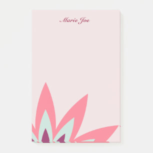 Lotus Blume Blumenmuster Post-it Klebezettel