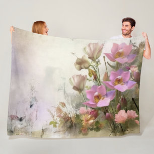 Lotus Blume Botanisches Wasser Fleecedecke