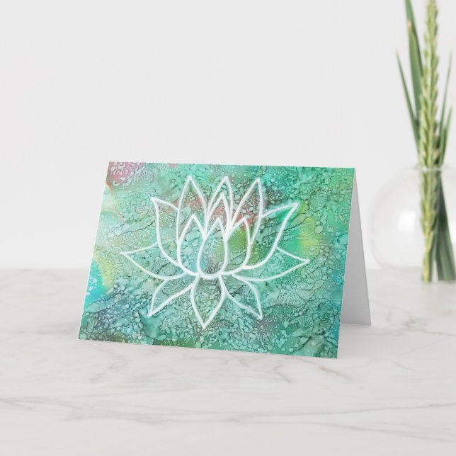 Lotus Blume Bright Positiv Inspirierend Karte (Vorderseite)