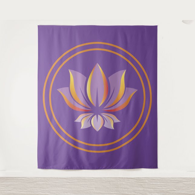Lotus Blume Buddhismus Zen Spiritualität  Wandteppich (Vorderseite)