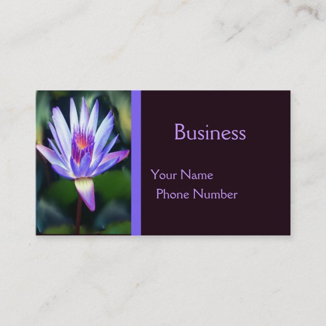 Lotus Blume Business Card Visitenkarte (Vorderseite)