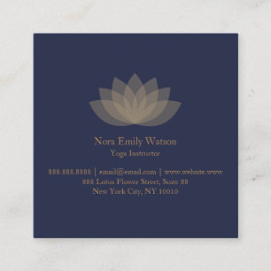 Lotus Blume Business Cards Quadratische Visitenkarte