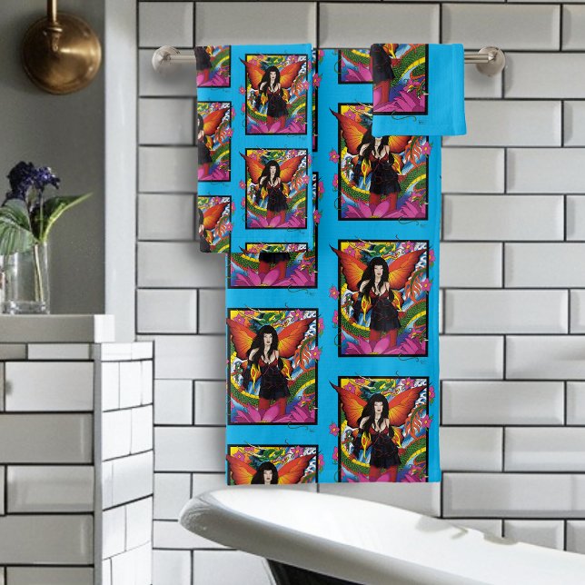 Lotus Blume Chinesischer Wasserdrache Badhandtuch Set (Von Creator hochgeladen)