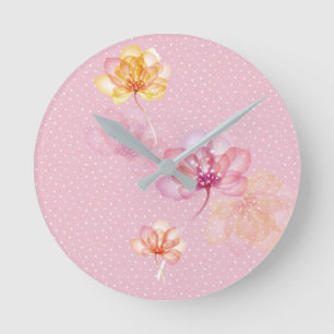Lotus Blume Design Runde Wanduhr