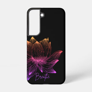 Lotus Blume Design Yoga Meditation Liebe Schwarz Samsung Galaxy Hülle
