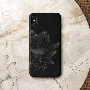 Lotus Blume Design Yoga Meditation Liebhaber Grau Case-Mate iPhone Hülle