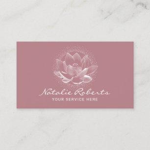 Lotus Blume Dusty Rose Yoga Instructor Visitenkarte