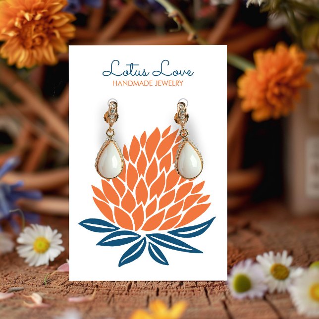 Lotus Blume Earring Necklace Juwelier Display Card (Lotus Flower Earring Necklace Jewelry Display Card
)