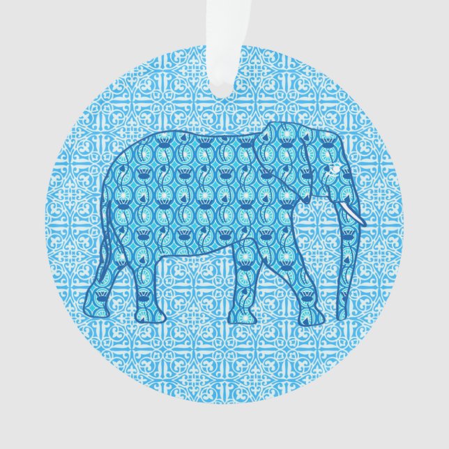 Lotus Blume Elefant - Türkis Ornament (Vorderseite)