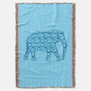 Lotus Blume Elefant, Türkis und Wasser Decke