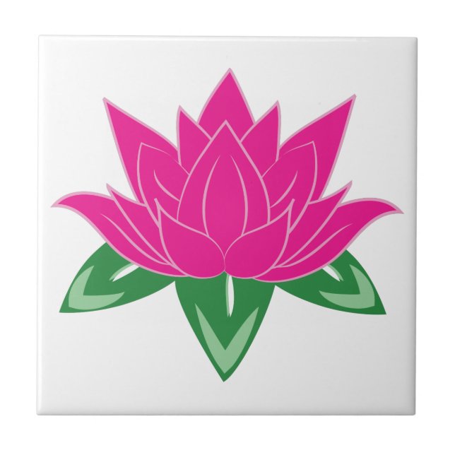 Lotus Blume Fliese (Vorderseite)