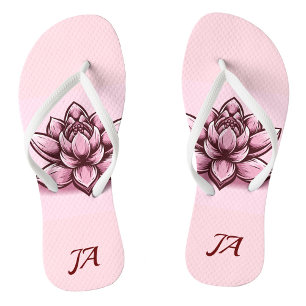 Lotus Blume Flip Flops