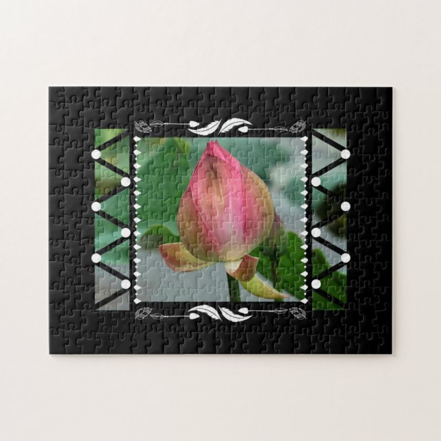 Lotus Blume Floral Geometric Puzzle (Horizontal)