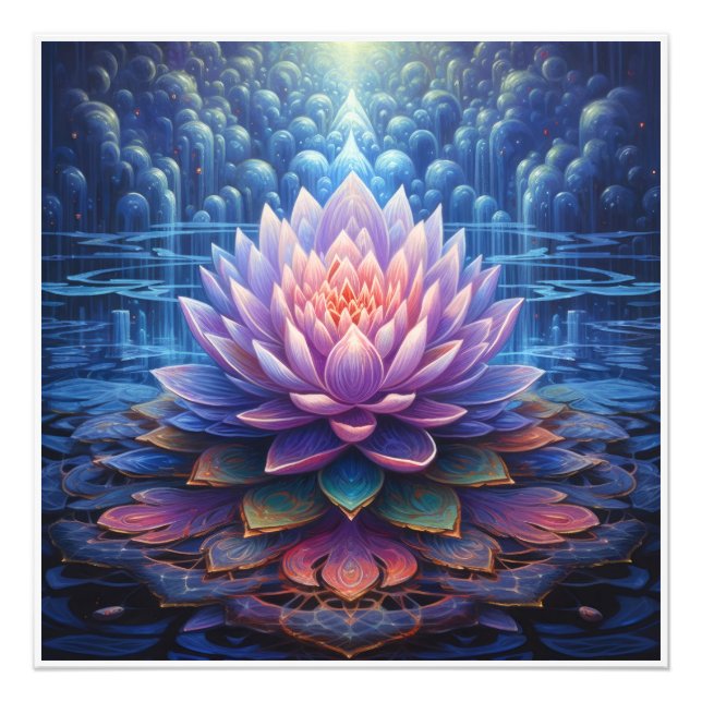 Lotus Blume Foto Print (Vorne)