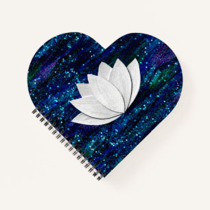 Lotus Blume Galaxy Herzform Notebook Notizbuch